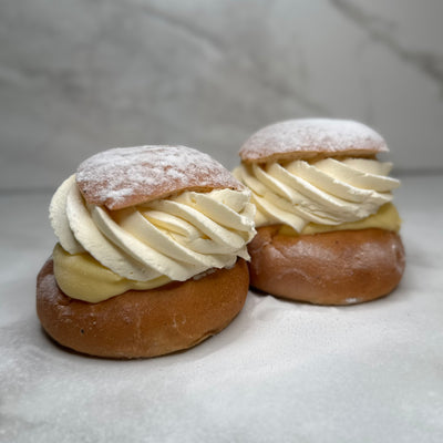 Vaniljsemla fotad från sidan